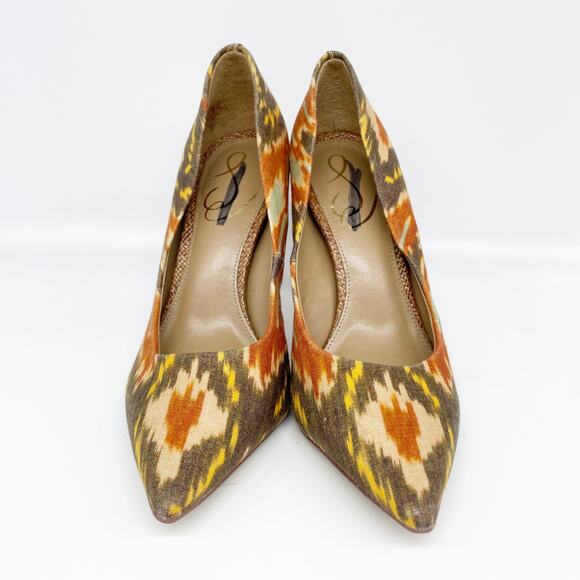 Sam Edelman Hazel Sunset Orange Multi Stiletto Heel Pointy Toe Slip On Pumps 5.5 - Picture 2 of 11
